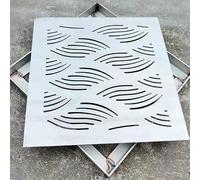 Drain Covers Outdoor Square, Drain Covers 304 Stainless Steel, 15/20/25/30cm Width Square Drain Cover, Metal Grid Covers, Sewer Drainage Strainers for Garden, Patio(25x25x2cm(9.84x9.84x0.79in))