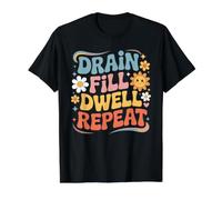 Drain Fill Dwell Repeat Dialysis Routine Kidney Health - Value Graphic T-Shirt, Men, Black, XL