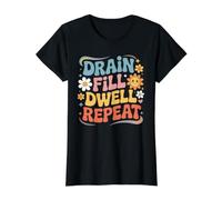 Drain Fill Dwell Repeat Dialysis Routine Kidney Health - Value Graphic T-Shirt, Women, Black, L