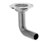 Drain for the bottom of boats, marine hardware, made of stainless steel