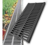 Drain Grate 5pcs SetRectangular Outdoor Cover to Block Debris Polymer Plastic Trench for Basement 50x40x4cm (19.7x15.8x1.6)