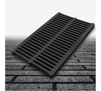 Drain Grate Cover - Heavy Duty Resin Plastic Non-Slip Channel Strainer for Stormwater Drain, Cuttable and Removable Design, Ideal for Driveway and Outdoor Use