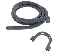 Drain Hose 2.5m(8') 22mm Straight - 29mm 90 Deg End fits Washing Machines