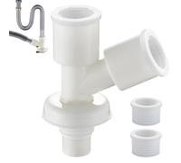 Drain Hose Connector | Drain Hose Fitting, Odour Return Piping Replacement for Washbasin, Home, Bathroom, Washing Machine