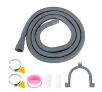 Drain Hose Extension Set,1M/1.5M/2M/2.5M/3M/4M/5M, Universal Dishwasher Hose, Including Hose Connectors and Hose Clamps, for Dishwashers (2.5M)