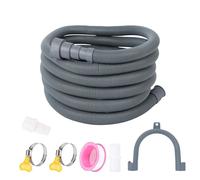 Drain Hose Extension Set,1M/1.5M/2M/2.5M/3M/4M/5M, Universal Dishwasher Hose, Including Hose Connectors and Hose Clamps, for Dishwashers (4M)