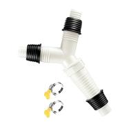 Drain Hose Splitter - ABS 20-30 cm Y Connector Extension Kit | Diviseur de Tuyau vidange pour électroménager with Leakproof Tight Fit, Laundry Bathroom Use, Washing Machine AC Dishwasher Drain Adapter
