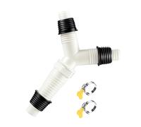 Drain Hose Splitter - ABS 20cm, Hose Tee Connector, Leak Proof Tight Fit | Anti Backflow Design, Appliance Drain Adapter, Washing Machine Connector for Dishwasher, Air Conditioner, Bathroom, Laundry