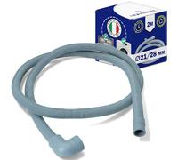 Drain Hose Washing Machine and Dishwasher 2m Ø21/28 mm with The Original Code C00054869 for Indesit 482000022642 for Whirlpool - Made in Italy - Warranty 10 Years - MONTERAL
