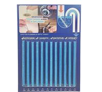 Drain Openers Strip Clean Stick Cleaner Deodorizer Unscented Sink Drain Garbage Disposal Cleaner for Drain Pipes Toilet Sewer Kitchen Vanity Bathtub (12 pcs)