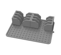 Drain Pad Drying Mat with Dish Holder for Ideal for Kitchen and Storage with Silicone and Drain Crafted from Silicone Suitable for Daily Operations Simple Maintenance Comfortable (Grey)