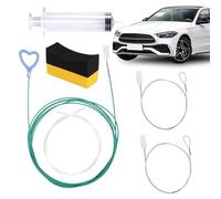 Drain Pipe Cleaner, 118 Inch Long Pipe with Double Brushes, Cleaning Tool with Heart-Shaped Handle for Car, Truck, SUV, Condensate Air Conditioning Maintenance, Flexible Hose Stopper