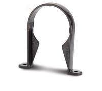 Drain Pipe Down Pipe Clip Round Rainwater guttering & downpipe Fittings x 1 (Downpipe Clip Black - EX008)