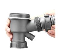 Drain Pipe Drainer Double Trough Dishwasher Universal Full Set Kitchen Sink Drain Pipe Accessories Sink Deodorizing Household(Double Groove)