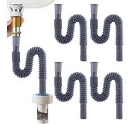 Drain Pipe for Sink | Flexible Drain Pipe Kit for Sink - Anti-Odour Replacement Plumbing with Airtight Seal for Home Hotel Apartment