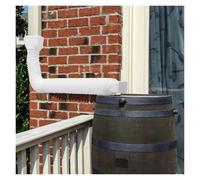 Drain Pipe Rain Gutter Downspout Extensions Flexible Down Spout Drain Extender with 3x4in and 2x3in Connectors Extendable from 21 to 60 Inc(Brown)