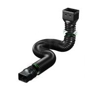 Drain Pipe Rain Gutter Downspout Extensions Flexible Down Spout Drain Extender with 3x4in and 2x3in Connectors Extendable from 21 to 60 Inc(Color 1)