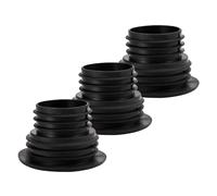 Drain Pipe Seal Deodorant, 3Pcs Durable Hose Silicone Plug Sewer Seal Ring Pipe Connector for Laundry Washing Machine Kitchen Bathroom (Black)