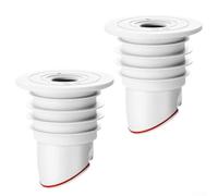Drain Pipe Seal Silicone Floor Drain Deodorant Sewer Pipe Seal Set of 2 for Washing Machine Dishwasher Hose Seven-Layer Sealing Ring Design White 55 * 70mm
