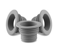 Drain Plug Seal Rings 3 PCS - Universal Silicone Flexible Pipe Seals - Grey Drain Plugs for Washing Machine Bathtub and Kitchen Sink