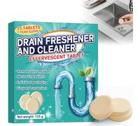 Drain Smell Eliminator Tablets, 25 Pic Smelly Drain Cleaner Quickly Eliminates Odor, Drains Odour Remover for Sewer, Toilet and Sink, Sink Fresheners Effervescent Tablets 1 Year Supply