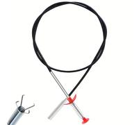 Drain Snake, Drain Clog Remover - Gutter Cleaning Tools Drain Cleaner for Toilet Sewer Shower Kitchen Bathroom Tub Clogged Drains Opener Cleaning Tool, Flexible Grabber Claw Pick Up Reacher (63 inch)