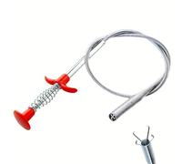 Drain Snake, Drain Clog Remover - Gutter Cleaning Tools Drain Cleaner for Toilet Sewer Shower Kitchen Bathroom Tub Clogged Drains Opener Cleaning Tool, Flexible Grabber Claw Pick Up Reacher (24 inch)