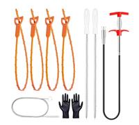 Drain Snake Hair Drain Clog Remover Tool Set, Drain Unblocker Tool, Flexible Grabber Claw Pick Up Reacher Tool, Sink Unblocker for Toilet Sewer Shower Kitchen Bathroom Tub Clogged