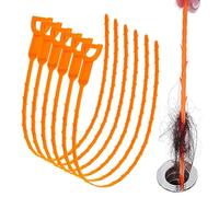 Drain Snake - PP 51cm | 6pcs Sink Unblocker Tool | Drain Unblocker Flexible Plumbing Cleaner Tool Hair Clog Remover Snake Rod For Sink Toilet Bathroom Kitchen Pipe Blockage Clearing And Household Main