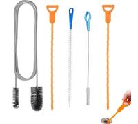 Drain snake Unblocker and Cleaner Tool,Sink Unblocker,5pcs Drain Unblocker Set, Hair Clog Remover Reusable for Bathroom Shower Kitchen Plug Hole