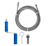 Drain Snake Unblocker for Electric Pipe Cleaning Machine, Drain Auger Extended 5 Metres, Diameter 10mm, Extension Plug Suitable for 10 mm/12 mm/16 mm Drainage Spiral (Galvanised)