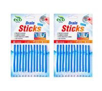 Drain Sticks Pack of 24 Enzymatic Drain Cleaner for Sink, Basin & Bathtub Natural, Non-Toxic, Vegan Prevents Blockages & Odours Powerful Grease, Fat & Food Residue Remover