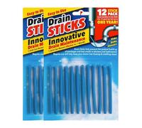 Drain Sticks x24 Easy to Use Fast & Effective Drain Cleaning Sticks for Sinks, Baths & Showers - Prevents Build Up, Blockages & Bad Smells in Kitchens & Bathrooms
