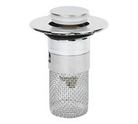 Drain Stopper for Bathroom Sink Hair Trap Universal Stainless Steel Anti-Clog Filter Catcher Silver
