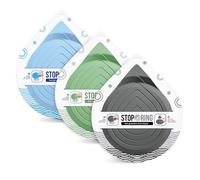 Drain Stopper for Bathtub, Sink & Shower - StopRing 5.12" Silicone Drain Cover with Suction Base | Universal Flat Drain Plug | Hair Catcher & Water Seal | Gray + Sky Blue + Sage Green