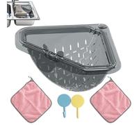 Drain Strainer for Kitchen Sink, Magnetic Food Catcher in Corner, Sink Basket with Drain Filter | for Drain Fruit and Vegetable Waste in Home and Pantry