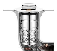Drain Strainer - Hair Catcher, Stainless Steel Basket, Anti Clog Mechanism, High Drainage, Plumbing Part, Bathroom Wash Basin Plug Shower Filter