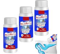 Drain Unblocker - 2025 Sink & Pipe Cleaner for Bathroom, Kitchen & Toilet - Fast Acting Clog Remover for Hair, Works 3x Better Than Bleach, Removes Hair from Showers, Baths, Sinks & Plug Holes (3pc)