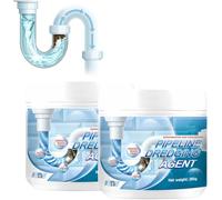 Drain Unblocker, 2025 Upgrade Toilet Unblocker, Sink & Drain Cleaner Powder, Restroom Cleaning Foam Powder All-Purpose Pipe Opener for Kitchen Bathroom Restroom Shower, Safe for All Pipes (2pcs)