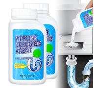 Drain Unblocker, Bathroom Toilet Sink Unblocker Cleaning Products, 2025 New Heavy Duty One Shot Shower Drain Bathroom Cleaner, Kitchen Sink Shower Limescale Remover Toilet Unblocker for Home (2PCS)