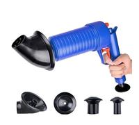 Drain Unblocker Plunger, Toilet Plunger Kitchen Sink Sewer Dredge Tool, High Pressure Air Drain Pump Pipe Dredge Tools Drain Cleaning Tool with 4 Suckers for Kitchen Bathtub Shower Sink Plunger