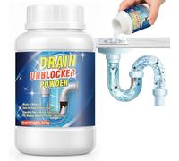 Drain Unblocker Powder, Sink Unblocker, Fast Acting Drain Cleaner, Drain Unblocker to Dissolve Clogs, Removes Hair, Leftovers, Grease in Sink & Pipe, Deodorizing Bath Shower Drains, Kitchen, Toilet