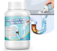 Drain Unblocker Powder, Sink Unblocker Quickly Remove Hair, Leftovers, Lipid and Blockages in Sink and Pipe, Drain Cleaner Suitable for Cleaning and Deodorizing Bathroom Drains, Kitchen and Toilet