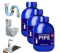 Drain Unblocker, Powerful Sink and Drain Cleaner, Pipe Drain Cleaner, Professional Unblocker, Toilet Unblocker, Outdoor Drain Unblocker, 300g (3PC)