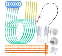 Drain Unblocker Tool, 12 Pcs Drain Snake Unblocker, 35in HairClog Remover Sink with Rotating Handle Suitable for Unclogging Bathroom Sinks, Bathtubs, and Showers