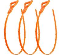 Drain Unblocker Tool 3-Pack - 25-Inch Flexible Drain Snake Hair Remover for Sink, Shower, and Toilet Clog Removal, Plumbing Snake for Bathroom and Kitchen