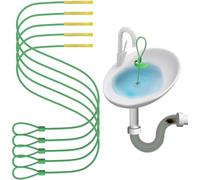 Drain Unblocker Tool 30 Inch, Flexible Metal Drain Snake Hair Clog Remover, Sink Unblocker for Shower, Bathroom Tub and Kitchen, Unbreakable Plumbing Snake with Micro-Hook (5 Pack)