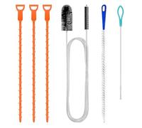 Drain Unblocker Tool, 6 PSC Shower Drain Unblocker, Sink unblockers tool, Drains snake unblockers, Reusable for Shower, Bathroom & Kitchen
