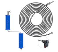 Drain Unblocker Tools 10m*6 mm Drain Snake Unblocker Flexible Plumbing Snake with Electric Adapters and Manual Tool Drain Auger for Kitchen Sink Washbasins Toilet Tub Shower Basins