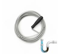 Drain Unblocker Wire Rod 2.8 meter 9.18feet Flexible Spring cleaner Snake Heavy Duty Waste Pipe Hair Removal Dirt Cleaning Tool Clog Remover for Home Kitchen Wash Tub Sink Shower Basins (2.8M)
